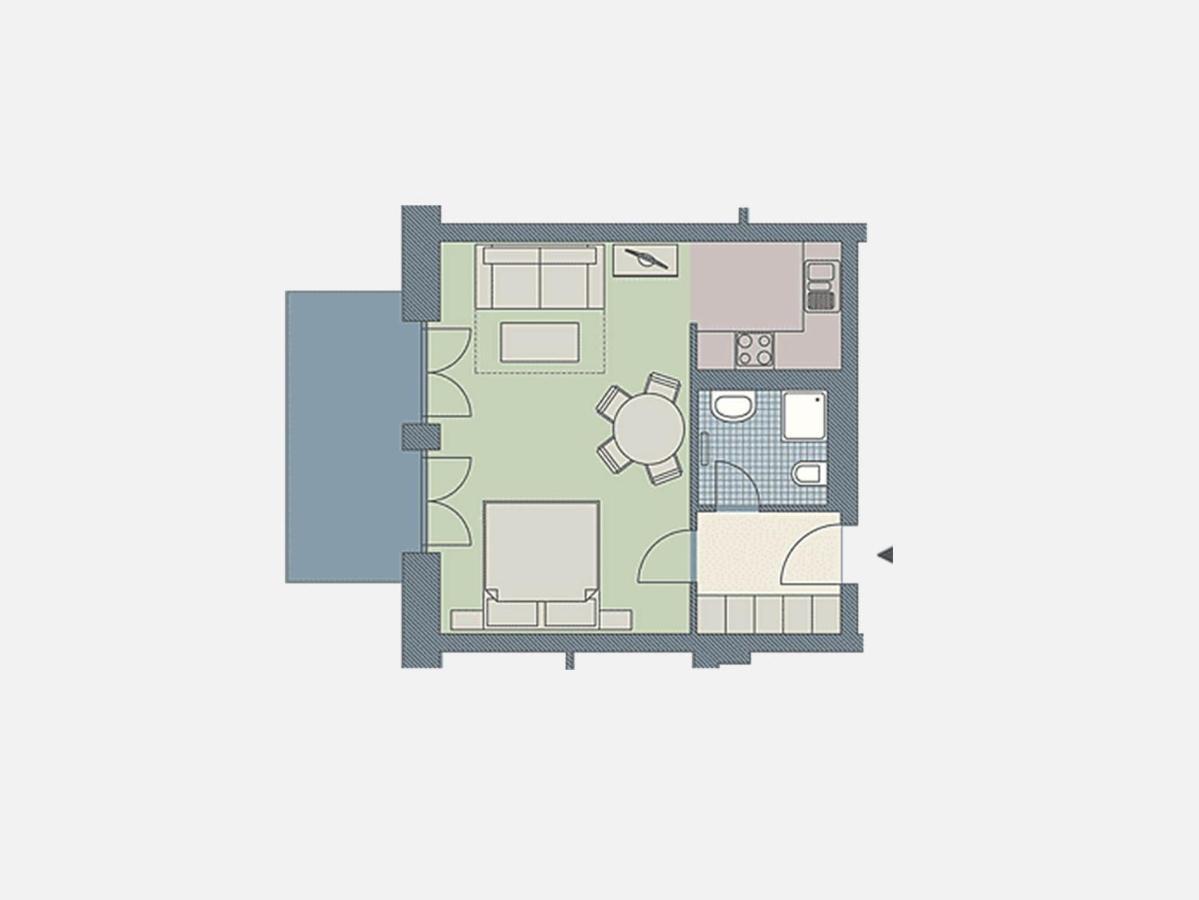 Kaiservillen Heringsdorf - 1-Raum-Ferienwohnung Mit Terrasse D103 Eksteriør bilde